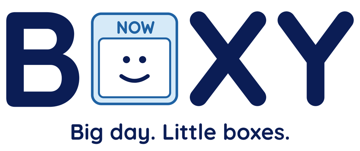 BOXY: Big day. Little boxes.